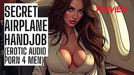 shh... secret handjob on airplane with dirty public talk 😏✈️