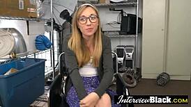 yo fake black agent taking rough interracial blowjob on sofa??