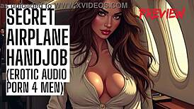 shh... secret handjob on airplane with dirty public talk 😏✈️