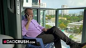 Dadcrush stepdad tries disciplining naughty stepdaughter but fucks her doggystyle instead