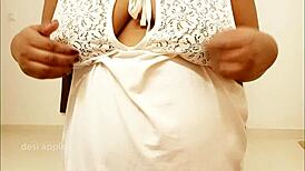 indian maid subtly reveals her sexy curves