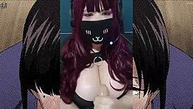 Goth BBW Redhead Milf Big Natural Tits Oiled Nipples JOI Dirty Talk Roleplay Virtual Dildo Fuck Instruction