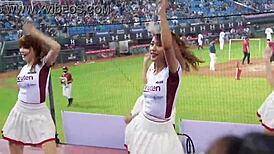 Sexy cheerleaders shake perfect bodies in baseball dance tease