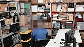 Teen feels rush spreading wide for mall security's thick cock inside