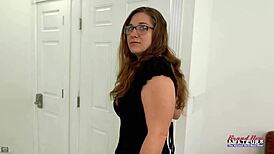 nerdy brunette kay lee blows juicy cock then anal pounded 🍆💦