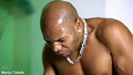 Two Blacks Flood Vivian Falcon's Mouth With Cum