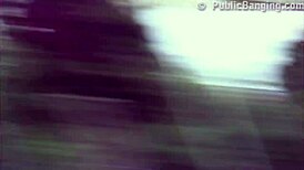 join this extreme public street threesome where cute 18+ blonde alexis crystal sucks and fucks two cocks in the car