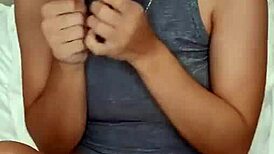 the latina grabs her vibrator and teases her wet pussy to a shaking orgasm