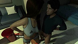 Emily descends into shaved pussy femdom temptation play