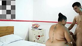 Fat milf bbw ripped clothes tight pussy fucked hard by stepson doggystyle