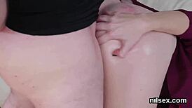 cute babe's ass hole gets bizarre bdsm licking treatment 😈