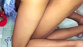 Hey she's squirting warm milk right from her tits all over my cock ritual style