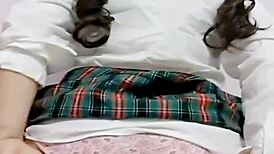 what a juicy ass this student flaunts post-school soaking panties in orgasm video