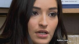 Teen feels rush spreading wide for mall security's thick cock inside