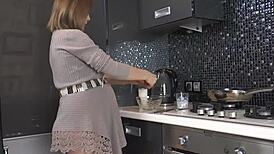 her fingers tease that swollen 37-week pregnant pussy so teasingly