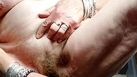 granny slut rams her hairy beaver deep