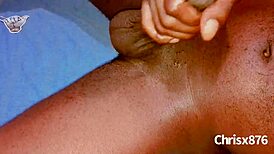 solo male strokes his eager cock now