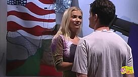 Blonde Brunette Strippers Lick Clits In Night Club