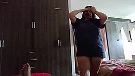 18-year-old stepsis begs roommate fill curvy latina ass with cum milk