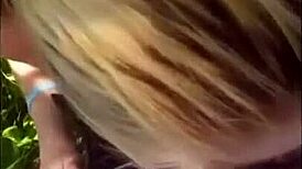 Cute blonde tinder date blows me outdoors in public