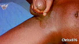 solo male strokes his eager cock now