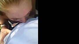 Cute blonde tinder date blows me outdoors in public