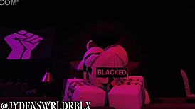 Taming My Snowbunny Friend with Monster BBC Interracial Sex