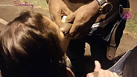 that brazilian cop wife got caught sucking big black cock outdoors in goiania