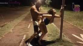 that brazilian cop wife got caught sucking big black cock outdoors in goiania