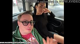 Silvia Preslar Gives Max Felicitas Deep Car Blowjob Doggystyle Pound