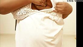 indian maid subtly reveals her sexy curves