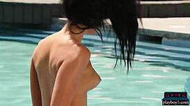 gorgeous australian milf model strips lingerie stockings for hot nude reveal