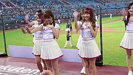 Sexy cheerleaders shake perfect bodies in baseball dance tease