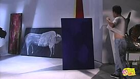 Blonde Brunette Strippers Lick Clits In Night Club