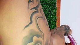 sexdoll520 masturbates wildly with anal plug babe pornstar tattoo fun