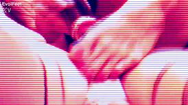 grainy vhs captures marilou and diosa in wild bondage heels domination play