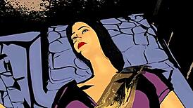 widow stepmom's wet pussy licked missionary by black cock in rough taboo cheating with horny japanese asian milf natural tits