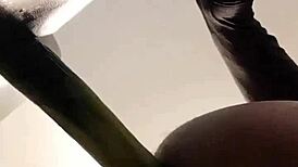 Tranny pantyhose solo dildo ass pounding crossdressing tease