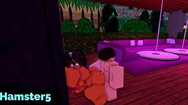 Roblox Futanari Gloryhole Anal Assfucking with Monster Big Cock Cumshot Blowjob