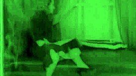 vintage hairy beauty bent over doggystyle outdoor with natural tits