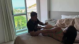 Wake tourist with oral then hard cock pounding her wet