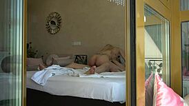 young blonde rides stepdad tattooed cock cowgirl doggystyle bliss!