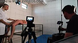 Hey nurse films her big tits in abandoned hospital ward