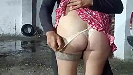 Halloween latina tempts stranger with sneaky oral