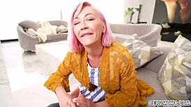 hey adira allure helps allen swift stroke his throbbing cock