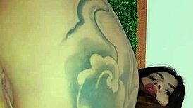 sexdoll520 masturbates wildly with anal plug babe pornstar tattoo fun