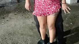 Halloween latina tempts stranger with sneaky oral