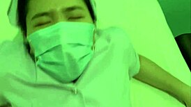 THAI NURSE SUCKS PATIENT CUMSHOT IN MOUTH HOSPITAL ORGASM