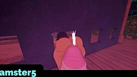 Roblox Futanari Gloryhole Anal Assfucking with Monster Big Cock Cumshot Blowjob