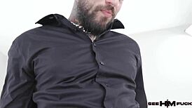 tatted tommy receives milf sandy loves sloppy footjob ass worship